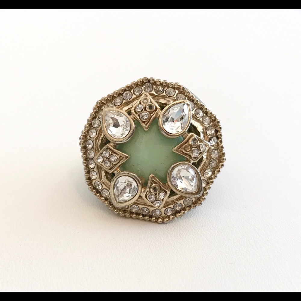 Chalcedony Crystal Statement Ring - image 1